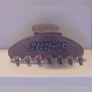SKIMS Holiday Claw Clip Rhinestone Hair Clip Accessory in zen blue